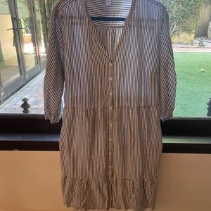 Long sleeve button down dress